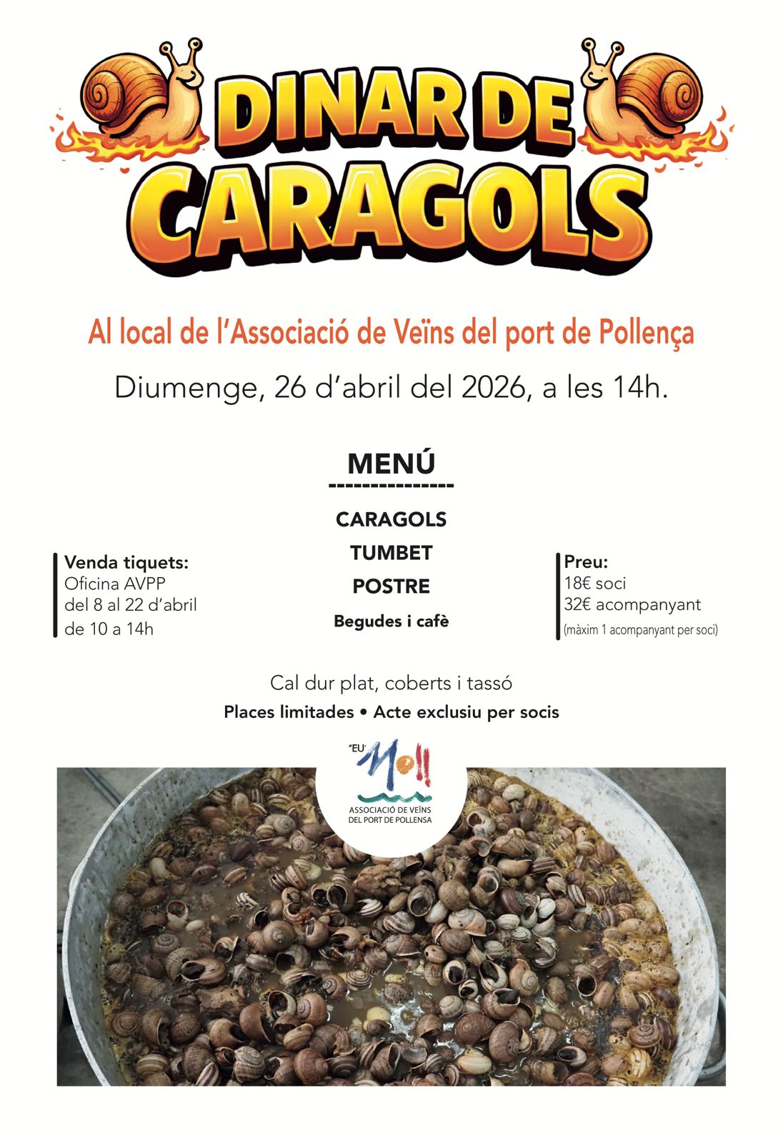 Diumenge 26 d'abril, dinar de caragols