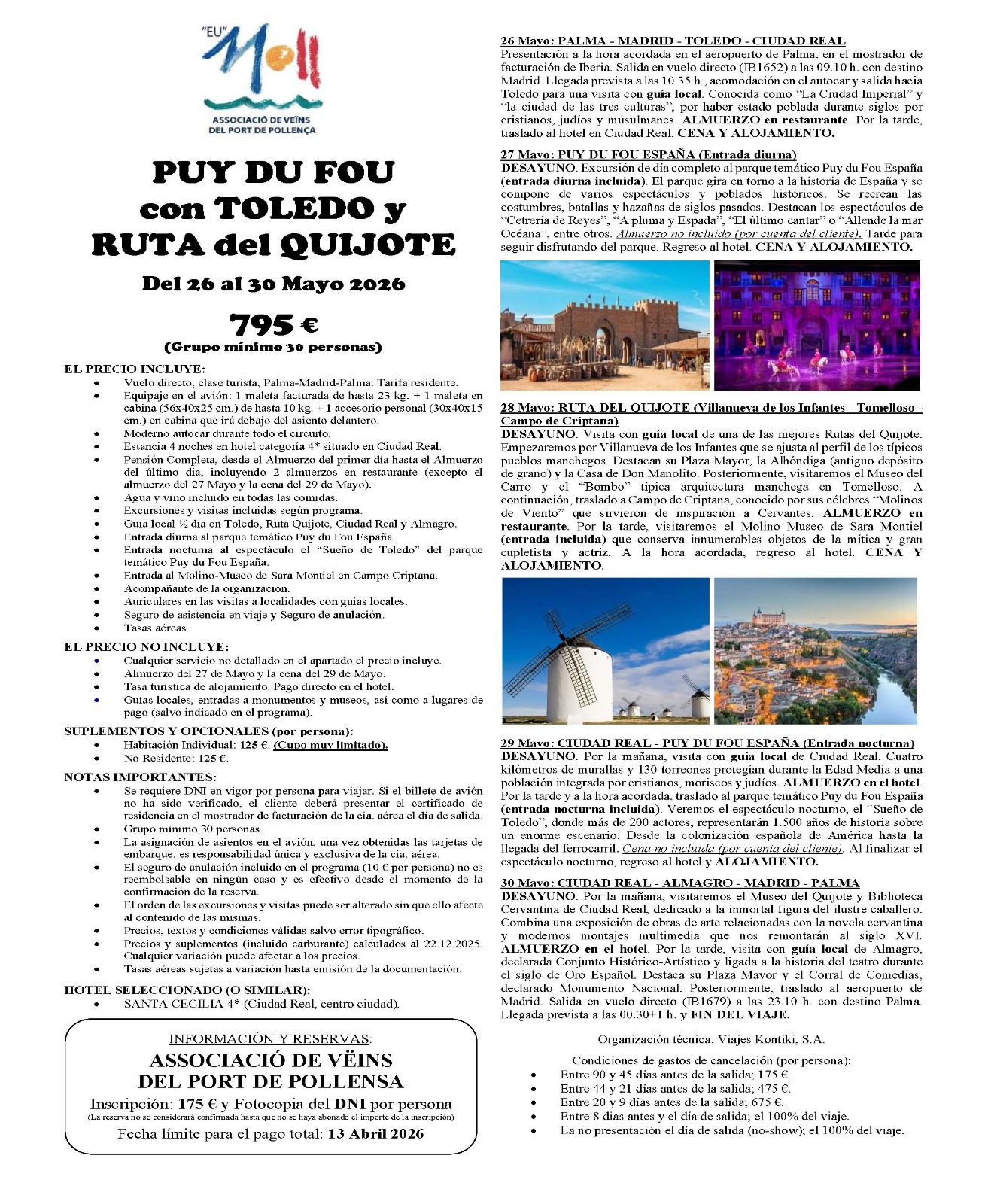 Puy du Fou amb Toledo i ruta del Quijote
