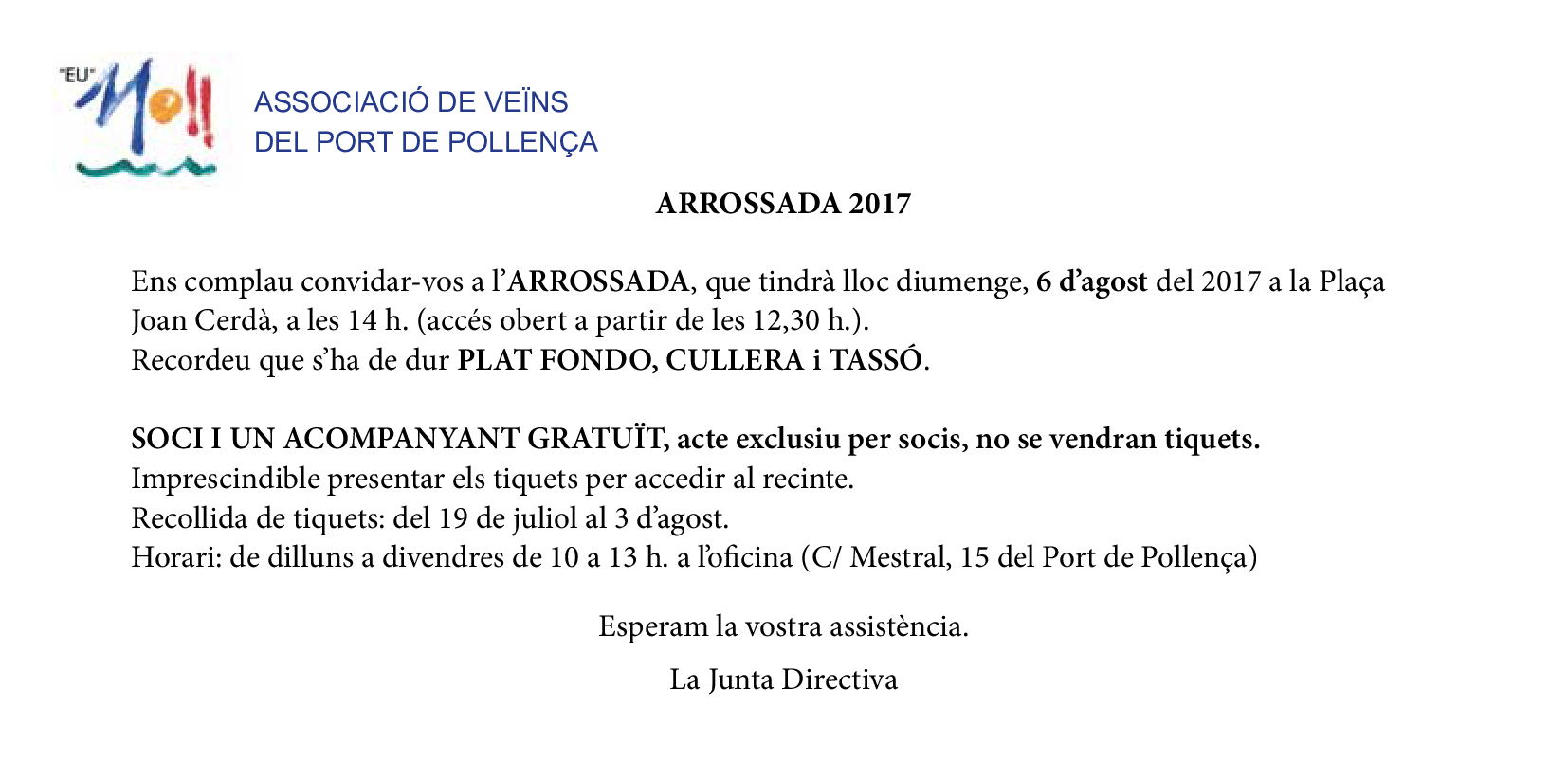 Arrossada invitacio 2017