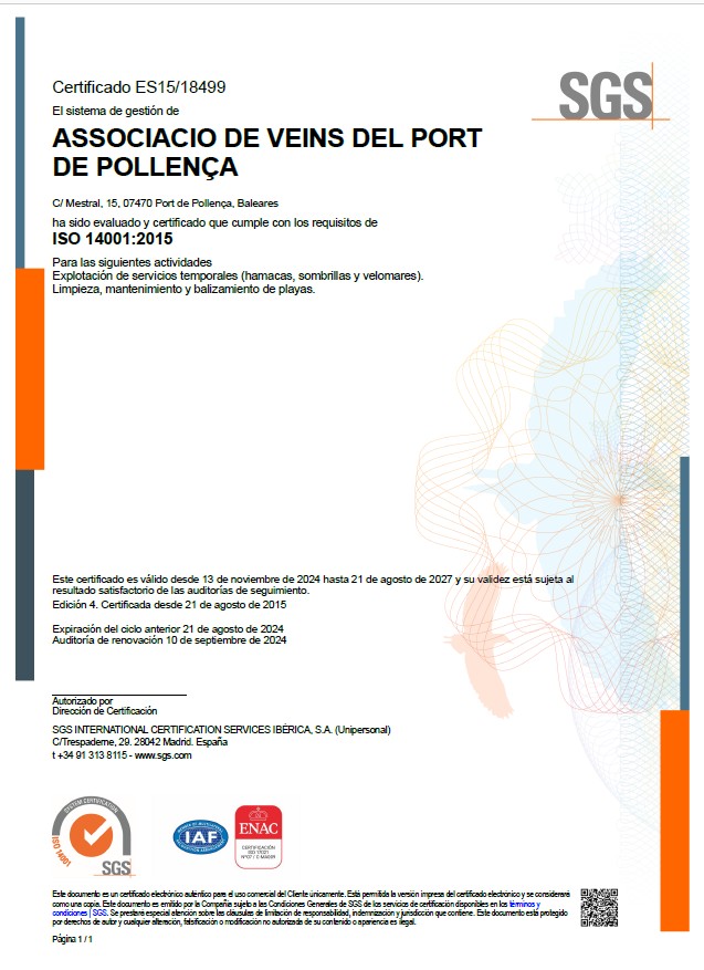 CERTIFICAT ISO 14001 VT. 2027